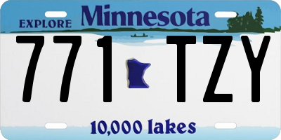 MN license plate 771TZY