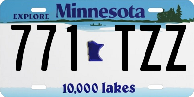 MN license plate 771TZZ