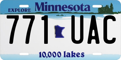 MN license plate 771UAC