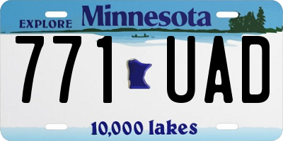 MN license plate 771UAD