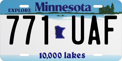 MN license plate 771UAF