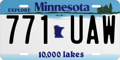 MN license plate 771UAW