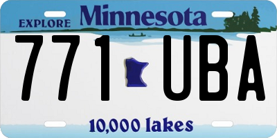 MN license plate 771UBA