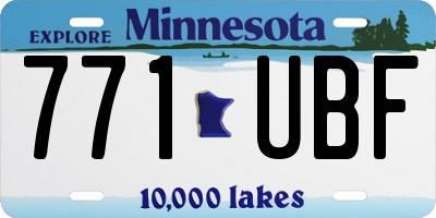 MN license plate 771UBF