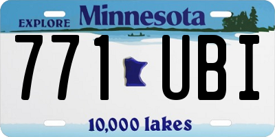 MN license plate 771UBI