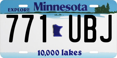 MN license plate 771UBJ