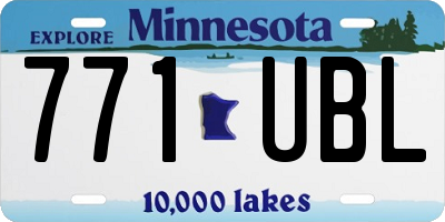 MN license plate 771UBL