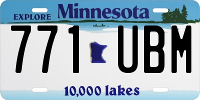 MN license plate 771UBM