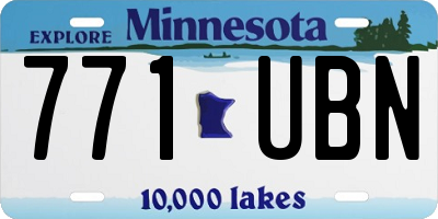 MN license plate 771UBN