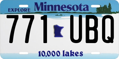 MN license plate 771UBQ