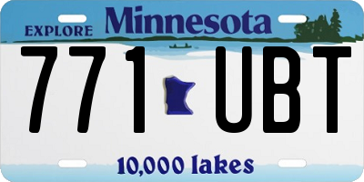 MN license plate 771UBT