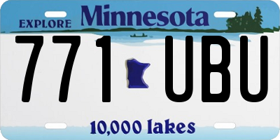 MN license plate 771UBU