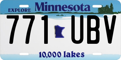 MN license plate 771UBV