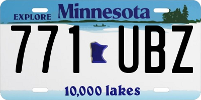 MN license plate 771UBZ