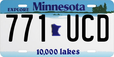 MN license plate 771UCD