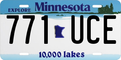 MN license plate 771UCE