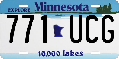 MN license plate 771UCG