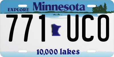 MN license plate 771UCO