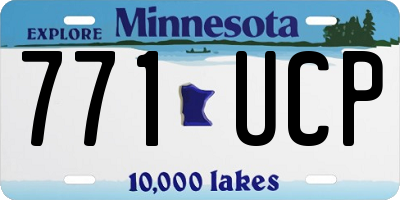 MN license plate 771UCP