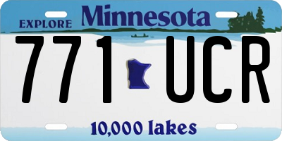MN license plate 771UCR