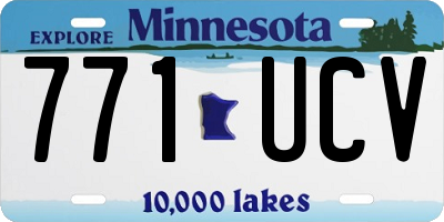 MN license plate 771UCV