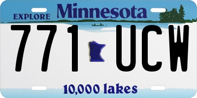 MN license plate 771UCW