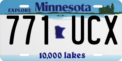MN license plate 771UCX