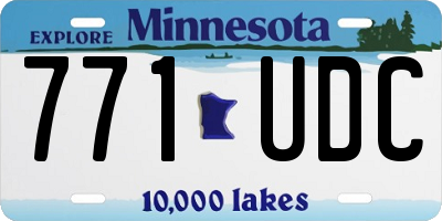MN license plate 771UDC