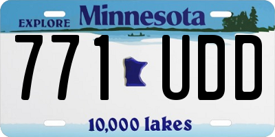 MN license plate 771UDD