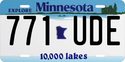 MN license plate 771UDE