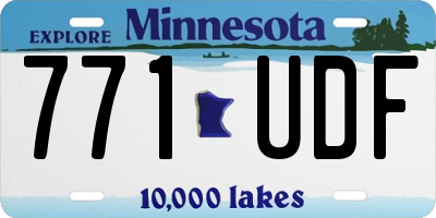 MN license plate 771UDF