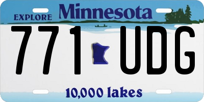 MN license plate 771UDG