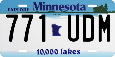 MN license plate 771UDM