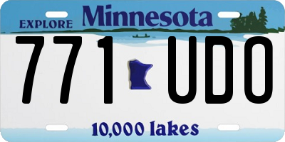 MN license plate 771UDO