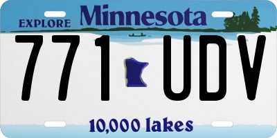 MN license plate 771UDV