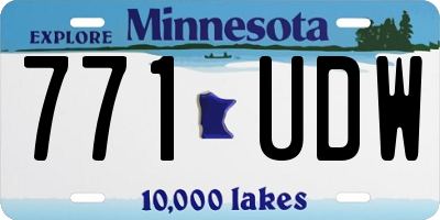 MN license plate 771UDW