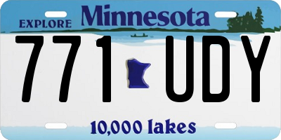 MN license plate 771UDY
