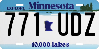 MN license plate 771UDZ