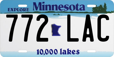 MN license plate 772LAC