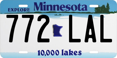 MN license plate 772LAL