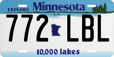 MN license plate 772LBL