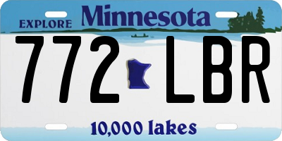 MN license plate 772LBR