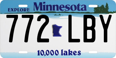 MN license plate 772LBY