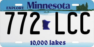 MN license plate 772LCC