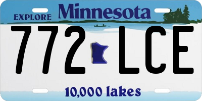 MN license plate 772LCE