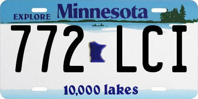MN license plate 772LCI