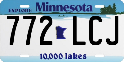MN license plate 772LCJ