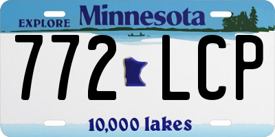 MN license plate 772LCP