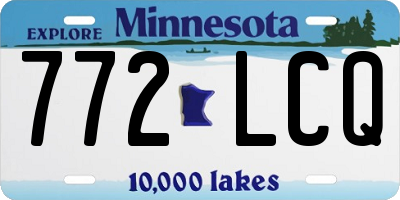 MN license plate 772LCQ