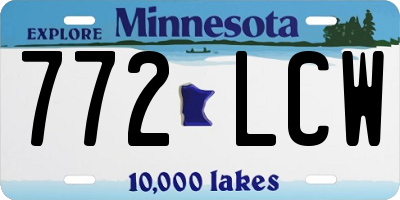 MN license plate 772LCW